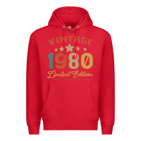 Red Vintage 1980 Clothes 40 Years Old Retro 40th Birthday Premium Hoodie - Bettercallsaul