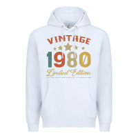 White Vintage 1980 Clothes 40 Years Old Retro 40th Birthday Premium Hoodie - Bettercallsaul