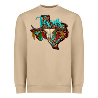 Bullskull Texas Map Heavyweight Sweatshirt | Teevron