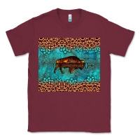 Burgundy bison leopard gemstone Classic Tee - Artiststas