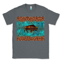 Charcoal Heather bison leopard gemstone Classic Tee - Artiststas