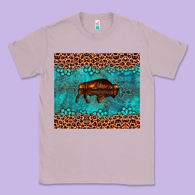 Bison Leopard Gemstone Classic Tee Designed By Artiststas