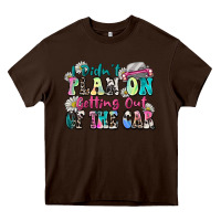 Chocolate Brown i didn't plan on getting out of the car Heavy Core Tee - Zillion Design Studio