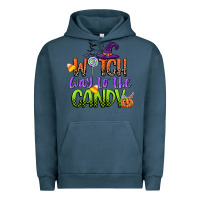 Pigment Midnight Navy witch way to the candy Urban Hoodie - CowGirlArtShop