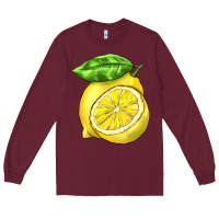 Burgundy lemon Long Sleeve Tee - BarkalooDesign
