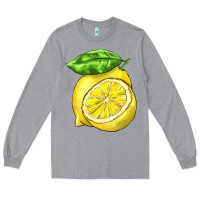 Heather Grey lemon Long Sleeve Tee - BarkalooDesign