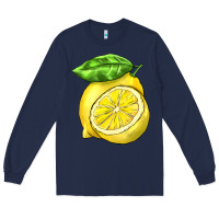 Navy lemon Long Sleeve Tee - BarkalooDesign