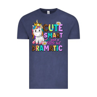 Vintage Denim cute smart and a little bit dramatic unicorn Vintage Tee - AdoDesignShop