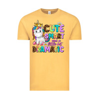 Vintage Mustard cute smart and a little bit dramatic unicorn Vintage Tee - AdoDesignShop