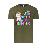 Vintage Olive cute smart and a little bit dramatic unicorn Vintage Tee - AdoDesignShop