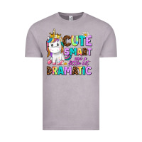 Cute Smart And A Little Bit Dramatic Unicorn Vintage Tee | Teevron
