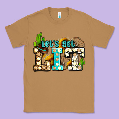 Western Lets Get Lit Ado Classic Tee Designed By Adodesignshop