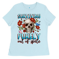 Baby Blue surviving purely out of spite Ladies Tee - JahusDesignShop