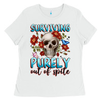 White surviving purely out of spite Ladies Tee - JahusDesignShop