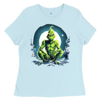 Baby Blue Grinch Ladies Tee - Unal Design