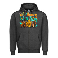 Charcoal Heather oh honey i am that mimi nca Zipper Hoodie - NancyCooperArtShop