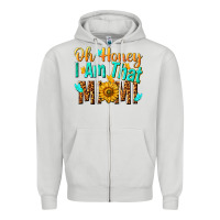Dove Grey oh honey i am that mimi nca Zipper Hoodie - NancyCooperArtShop