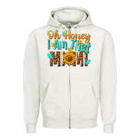 Oatmeal Heather oh honey i am that mimi nca Zipper Hoodie - NancyCooperArtShop