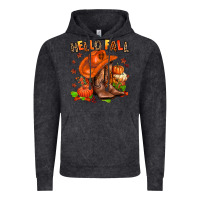 Vintage Black hello fall pumpkins  cowgirl  and roses Vintage Hoodie - AdoDesignShop