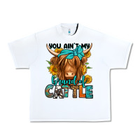 White you ain't my brand of cattle longhaired cow Urban Heavy Tee - Jasminsmagicworld