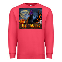 Cardinal Black Cat Halloween Premium Sweatshirt - LillyAllenDesigns
