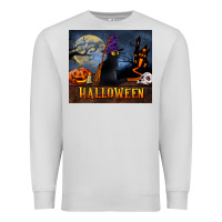 Dove Grey Black Cat Halloween Premium Sweatshirt - LillyAllenDesigns