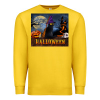 Lemon Black Cat Halloween Premium Sweatshirt - LillyAllenDesigns