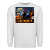 Oatmeal Heather Black Cat Halloween Premium Sweatshirt - LillyAllenDesigns
