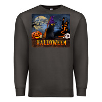 Smoke Black Cat Halloween Premium Sweatshirt - LillyAllenDesigns