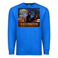 True Royal Black Cat Halloween Premium Sweatshirt - LillyAllenDesigns