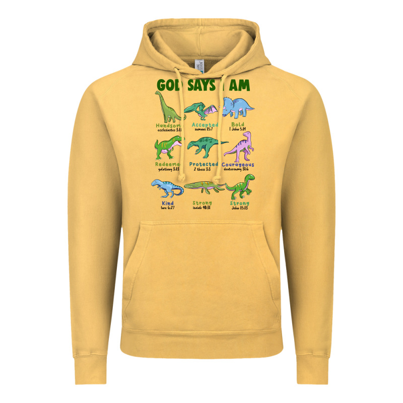 God Says I Am Dinosaurs Vintage Hoodie by JahusDesignShop | Teevron