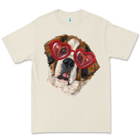 Bone saint bernard with love glasses Premium Tee - RanaPortraitStore