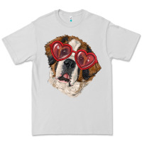 Dove Grey saint bernard with love glasses Premium Tee - RanaPortraitStore