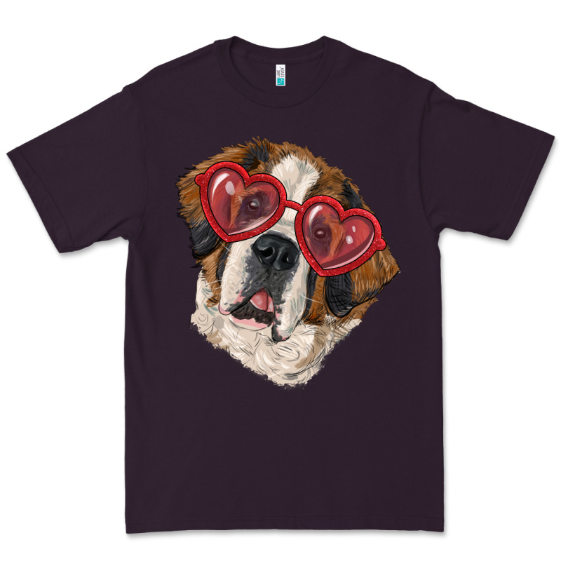 Saint Bernard With Love Glasses Premium Tee by RanaPortraitStore | Teevron