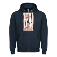 Navy hair stylist Zipper Hoodie - MaliasSmallBusiness