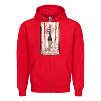 Red hair stylist Zipper Hoodie - MaliasSmallBusiness
