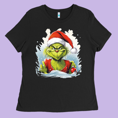 Grinch Ladies Tee Designed By Unal Design