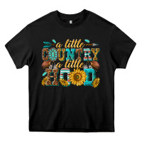 Black a little country a little hood Heavy Core Tee - texasbilliewilder