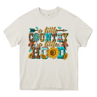 Cream a little country a little hood Heavy Core Tee - texasbilliewilder