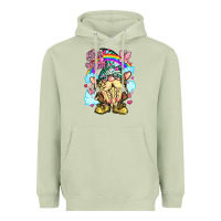 Best Mom Gnome Rainbow Clouds Butterfly Glitter Heavyweight Hoodie | Teevron