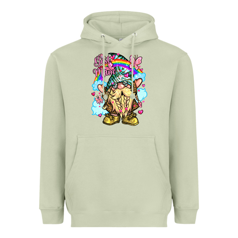 Best Mom Gnome Rainbow Clouds Butterfly Glitter Heavyweight Hoodie by LillyAllenDesigns | Teevron