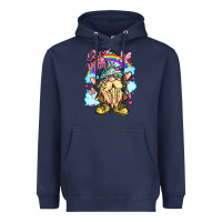 Navy best mom gnome rainbow clouds butterfly glitter Heavyweight Hoodie - LillyAllenDesigns