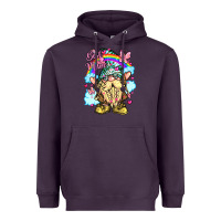 Plum best mom gnome rainbow clouds butterfly glitter Heavyweight Hoodie - LillyAllenDesigns