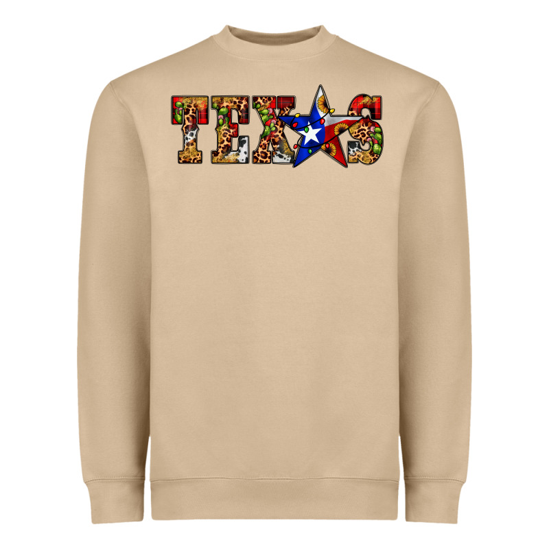 Texas Christmas Heavyweight Sweatshirt by JahusDesignShop | Teevron