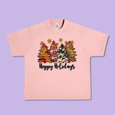 Happy Holidays Urban Heavy Tee Designed By Jahusdesignshop