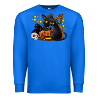 True Royal halloween black cats Premium Sweatshirt - LillyAllenDesigns