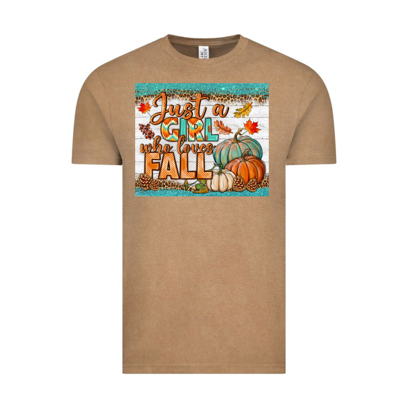 Just A Girl Who Loves Fall Mousepad Vintage Tee by BundleAndBundleShop | Teevron
