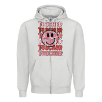 Dove Grey teacher Zipper Hoodie - MaliasSmallBusiness