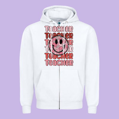 Teacher Zipper Hoodie Designed By Maliassmallbusiness