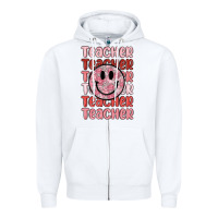 White teacher Zipper Hoodie - MaliasSmallBusiness